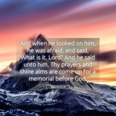 Picture 05 - Acts 10:4 KJV - And when he looked on him, he was afraid, and - Bible Verse Picture