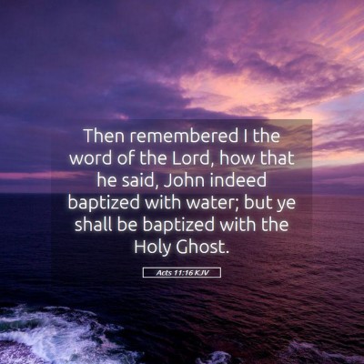 Picture 05 - Acts 11:16 KJV - Then remembered I the word of the Lord, how that - Bible Verse Picture