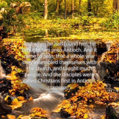 Picture 05 - Acts 11:26 KJV - And when he had found him, he brought him unto - Bible Verse Picture