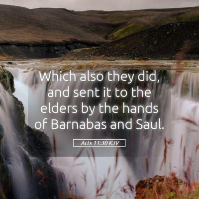 Picture 05 - Acts 11:30 KJV - Which also they did, and sent it to the elders by - Bible Verse Picture