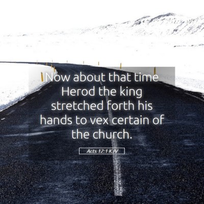 Picture 05 - Acts 12:1 KJV - Now about that time Herod the king stretched - Bible Verse Picture