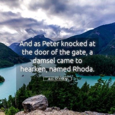 Picture 05 - Acts 12:13 KJV - And as Peter knocked at the door of the gate, a - Bible Verse Picture