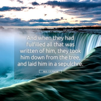 Picture 05 - Acts 13:29 KJV - And when they had fulfilled all that was written - Bible Verse Picture