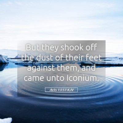 Picture 05 - Acts 13:51 KJV - But they shook off the dust of their feet against - Bible Verse Picture