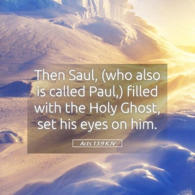 Picture 05 - Acts 13:9 KJV - Then Saul, (who also is called Paul,) filled with - Bible Verse Picture