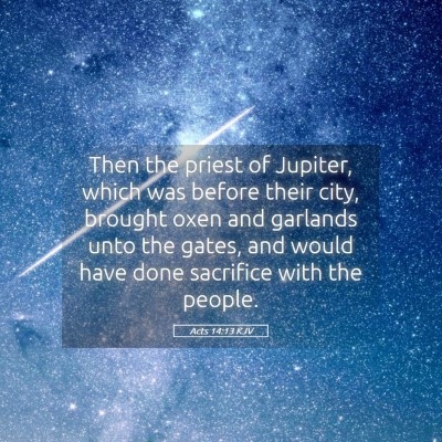 Picture 05 - Acts 14:13 KJV - Then the priest of Jupiter, which was before - Bible Verse Picture