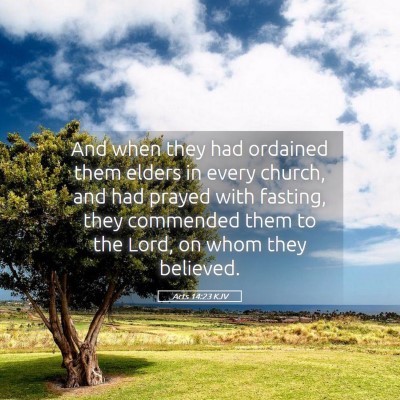Picture 05 - Acts 14:23 KJV - And when they had ordained them elders in every - Bible Verse Picture