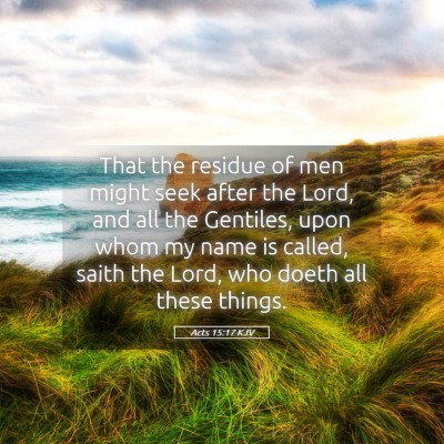 Picture 05 - Acts 15:17 KJV - That the residue of men might seek after the - Bible Verse Picture