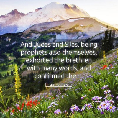 Picture 05 - Acts 15:32 KJV - And Judas and Silas, being prophets also - Bible Verse Picture