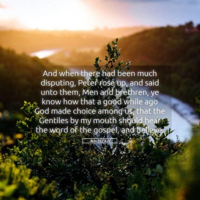Picture 05 - Acts 15:7 KJV - And when there had been much disputing, Peter - Bible Verse Picture