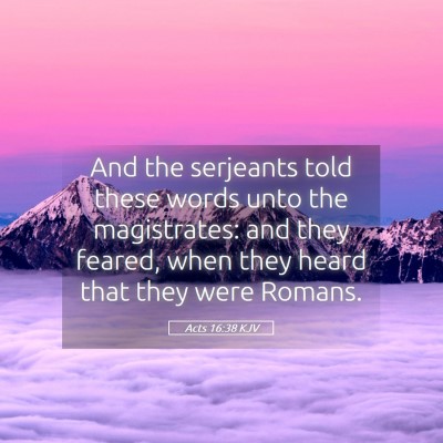 Picture 05 - Acts 16:38 KJV - And the serjeants told these words unto the - Bible Verse Picture