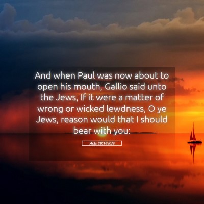 Picture 05 - Acts 18:14 KJV - And when Paul was now about to open his mouth, - Bible Verse Picture