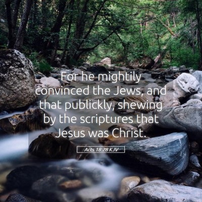 Picture 05 - Acts 18:28 KJV - For he mightily convinced the Jews, and that - Bible Verse Picture