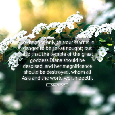 Picture 05 - Acts 19:27 KJV - So that not only this our craft is in danger to - Bible Verse Picture