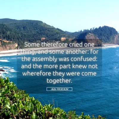Picture 05 - Acts 19:32 KJV - Some therefore cried one thing, and some another: - Bible Verse Picture