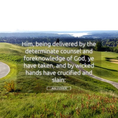 Picture 05 - Acts 2:23 KJV - Him, being delivered by the determinate counsel - Bible Verse Picture