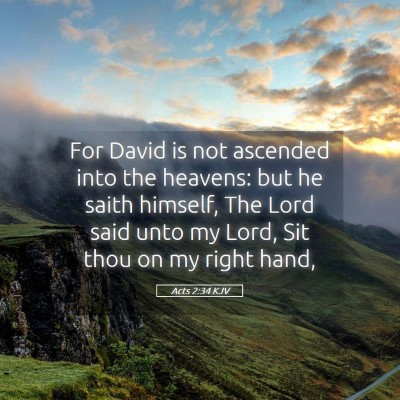 Picture 05 - Acts 2:34 KJV - For David is not ascended into the heavens: but - Bible Verse Picture