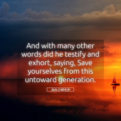 Picture 05 - Acts 2:40 KJV - And with many other words did he testify and - Bible Verse Picture