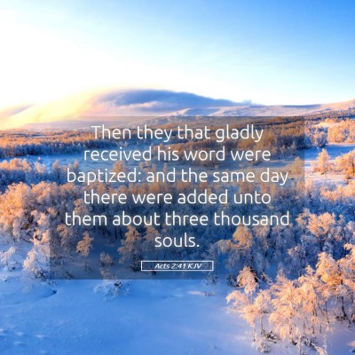 Picture 05 - Acts 2:41 KJV - Then they that gladly received his word were - Bible Verse Picture