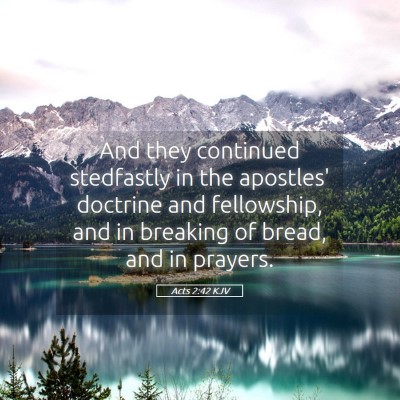 Picture 05 - Acts 2:42 KJV - And they continued stedfastly in the apostles' - Bible Verse Picture