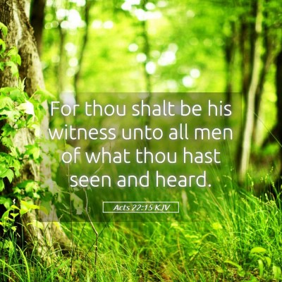 Picture 05 - Acts 22:15 KJV - For thou shalt be his witness unto all men of - Bible Verse Picture