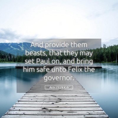 Picture 05 - Acts 23:24 KJV - And provide them beasts, that they may set Paul - Bible Verse Picture