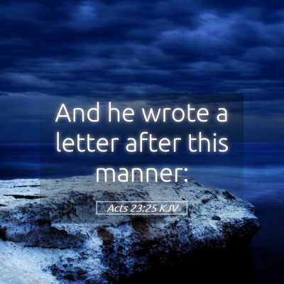 Picture 05 - Acts 23:25 KJV - And he wrote a letter after this - Bible Verse Picture