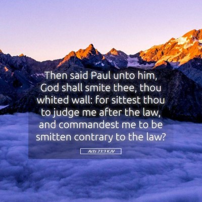 Picture 05 - Acts 23:3 KJV - Then said Paul unto him, God shall smite thee, - Bible Verse Picture