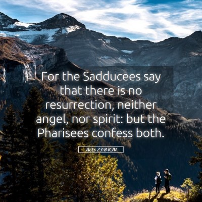 Picture 05 - Acts 23:8 KJV - For the Sadducees say that there is no - Bible Verse Picture