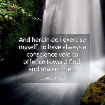Picture 05 - Acts 24:16 KJV - And herein do I exercise myself, to have always a - Bible Verse Picture