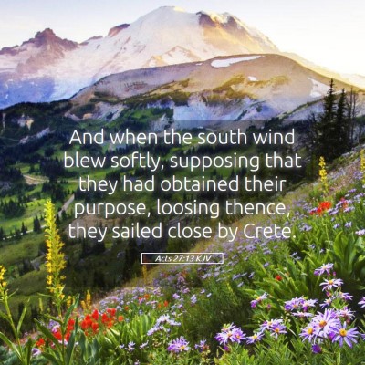 Picture 05 - Acts 27:13 KJV - And when the south wind blew softly, supposing - Bible Verse Picture