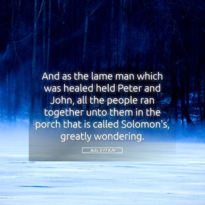 Picture 05 - Acts 3:11 KJV - And as the lame man which was healed held Peter - Bible Verse Picture