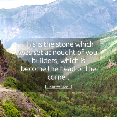 Picture 05 - Acts 4:11 KJV - This is the stone which was set at nought of you - Bible Verse Picture