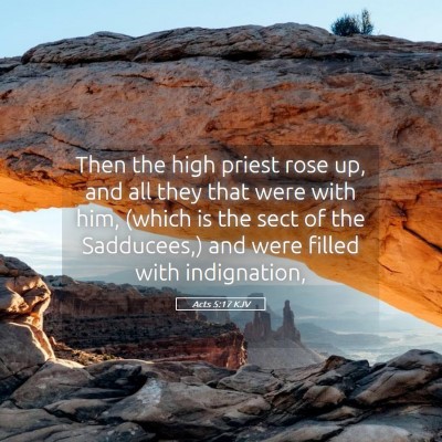 Picture 05 - Acts 5:17 KJV - Then the high priest rose up, and all they that - Bible Verse Picture
