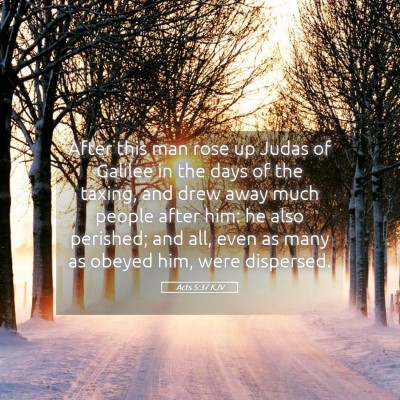 Picture 05 - Acts 5:37 KJV - After this man rose up Judas of Galilee in the - Bible Verse Picture