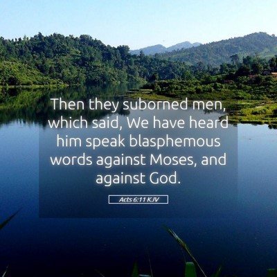 Picture 05 - Acts 6:11 KJV - Then they suborned men, which said, We have heard - Bible Verse Picture