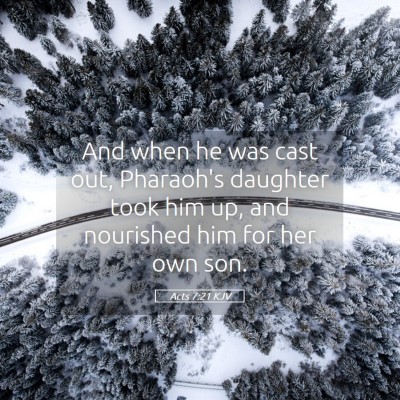 Picture 05 - Acts 7:21 KJV - And when he was cast out, Pharaoh's daughter took - Bible Verse Picture