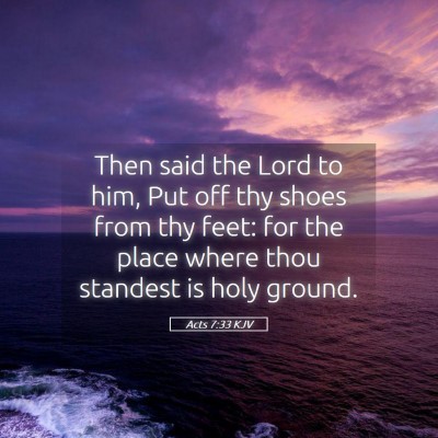 Picture 05 - Acts 7:33 KJV - Then said the Lord to him, Put off thy shoes from - Bible Verse Picture