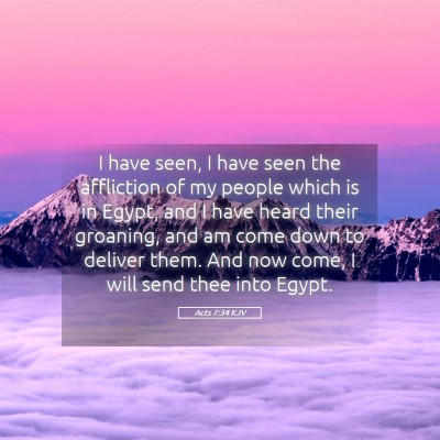 Picture 05 - Acts 7:34 KJV - I have seen, I have seen the affliction of my - Bible Verse Picture
