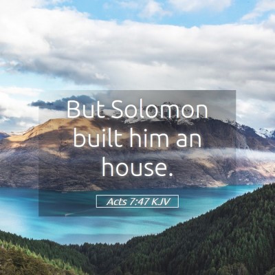 Picture 05 - Acts 7:47 KJV - But Solomon built him an - Bible Verse Picture