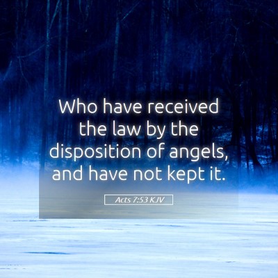 Picture 05 - Acts 7:53 KJV - Who have received the law by the disposition of - Bible Verse Picture