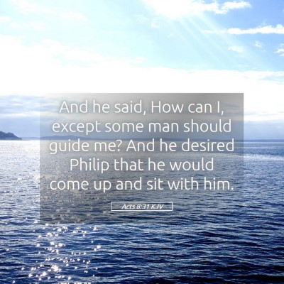 Picture 05 - Acts 8:31 KJV - And he said, How can I, except some man should - Bible Verse Picture