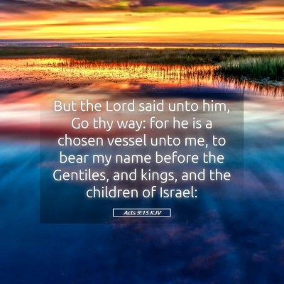 Picture 05 - Acts 9:15 KJV - But the Lord said unto him, Go thy way: for he is - Bible Verse Picture