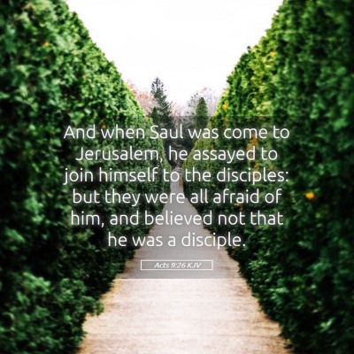 Picture 05 - Acts 9:26 KJV - And when Saul was come to Jerusalem, he assayed - Bible Verse Picture