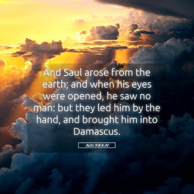 Picture 05 - Acts 9:8 KJV - And Saul arose from the earth; and when his eyes - Bible Verse Picture