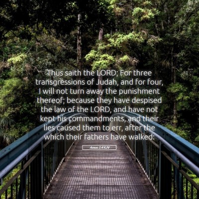 Picture 05 - Amos 2:4 KJV - Thus saith the LORD; For three transgressions of - Bible Verse Picture