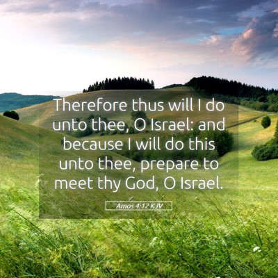 Picture 05 - Amos 4:12 KJV - Therefore thus will I do unto thee, O Israel: and - Bible Verse Picture
