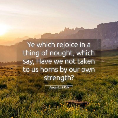 Picture 05 - Amos 6:13 KJV - Ye which rejoice in a thing of nought, which say, - Bible Verse Picture