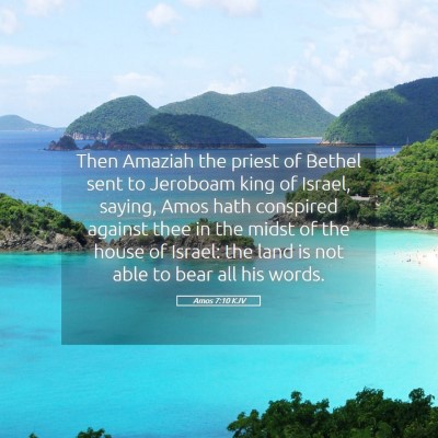 Picture 05 - Amos 7:10 KJV - Then Amaziah the priest of Bethel sent to - Bible Verse Picture