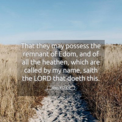 Picture 05 - Amos 9:12 KJV - That they may possess the remnant of Edom, and of - Bible Verse Picture